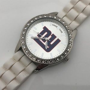 Game Time Women NY Watch White Silicon Rubber Band